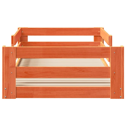 Letto senza Materasso Marrone Cera 80x200 cm Legno di Pino