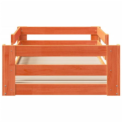Letto senza Materasso Marrone Cera 100x200 cm in Legno di Pino