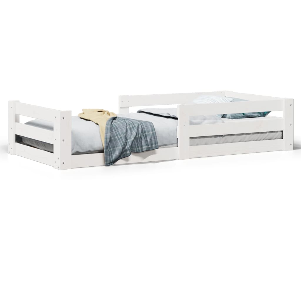 Giroletto senza materasso bianco 80x160 cm legno di pino