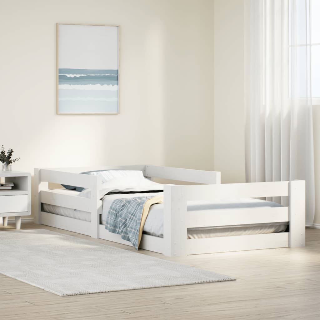Giroletto senza materasso bianco 80x160 cm legno di pino