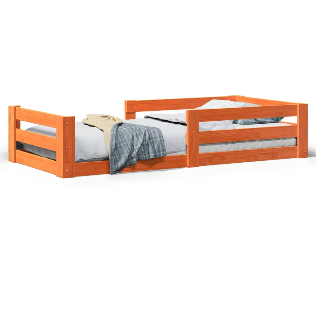 Giroletto senza materasso marrone cera 80x160 cm legno di pino