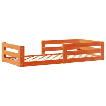 Letto senza Materasso Marrone Cera 90x190 cm in Legno di Pino