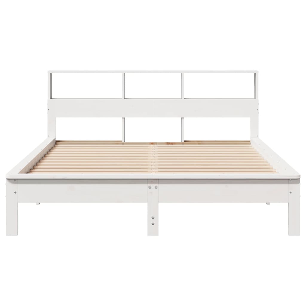 Letto Libreria senza Materasso Bianco 120x200 cm Legno di Pino