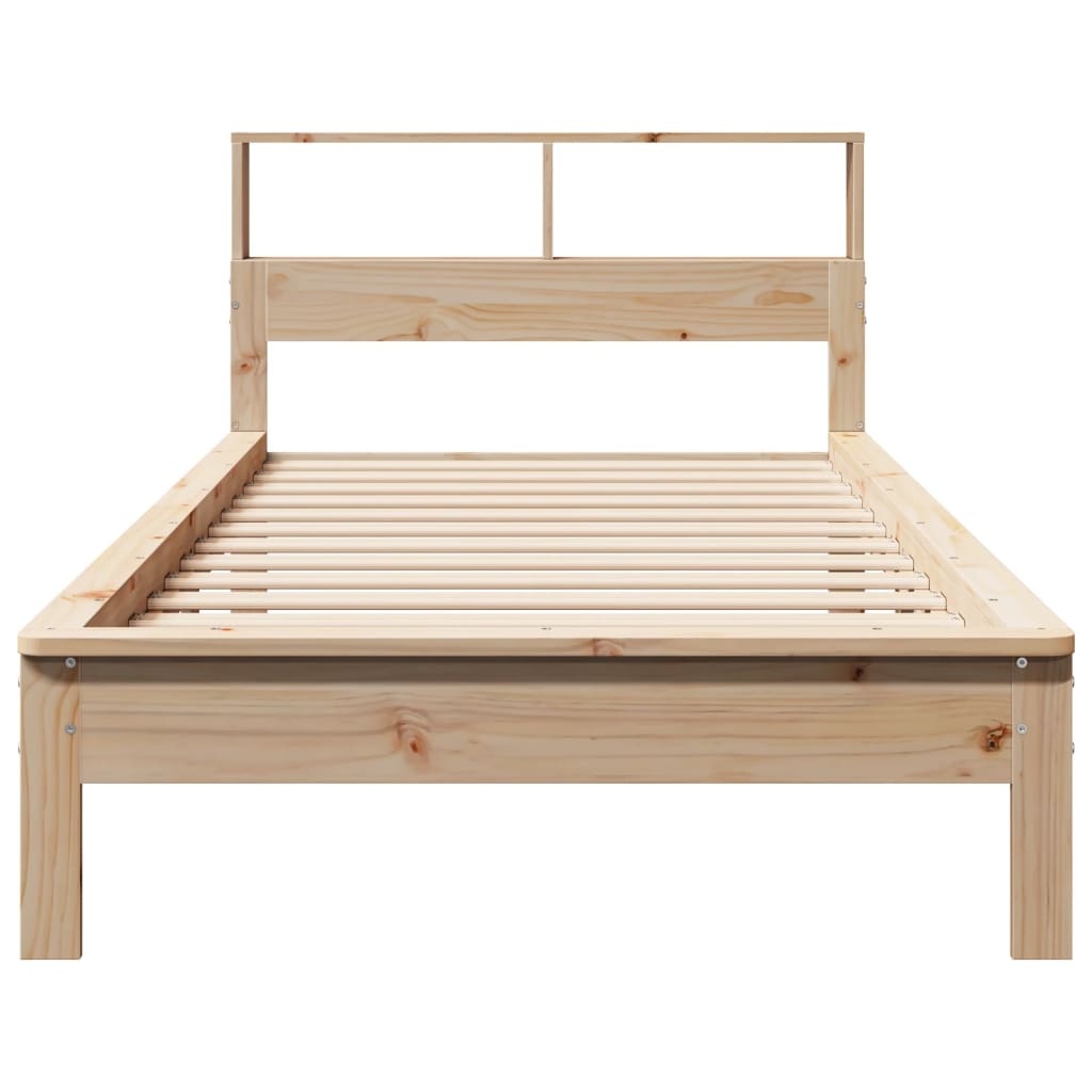 Letto Libreria senza Materasso 100x200 cm in Legno di Pino