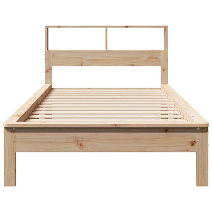 Letto Libreria senza Materasso 90x200 cm Legno Massello Pino
