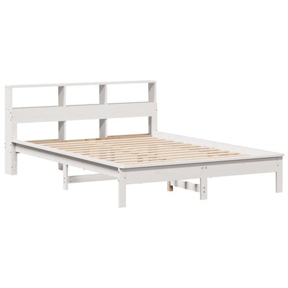 Letto Libreria senza Materasso Bianco 120x190 cm Legno di Pino