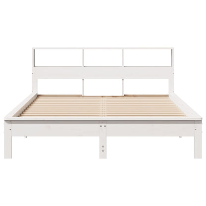 Letto Libreria senza Materasso Bianco 120x190 cm Legno di Pino