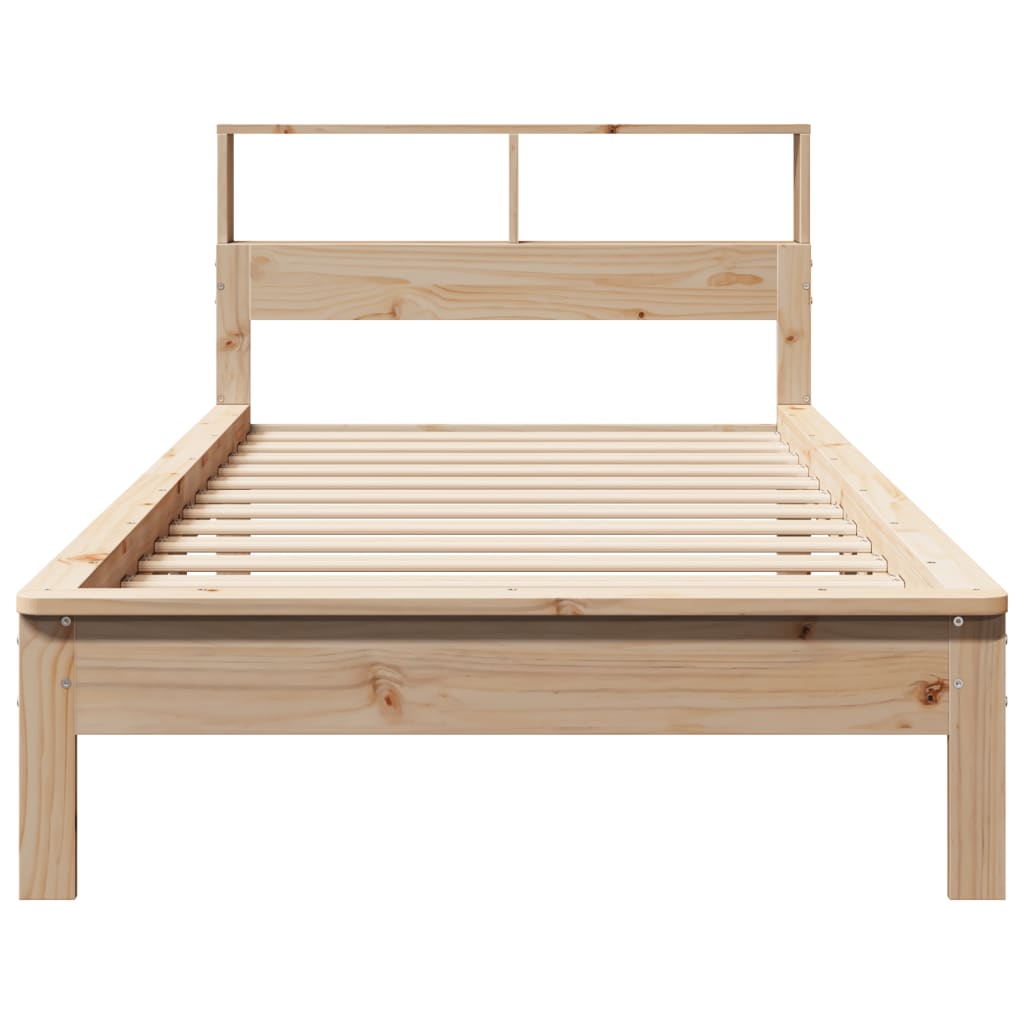 Giroletto con Libreria senza Materasso 75x190 cm in Legno Pino