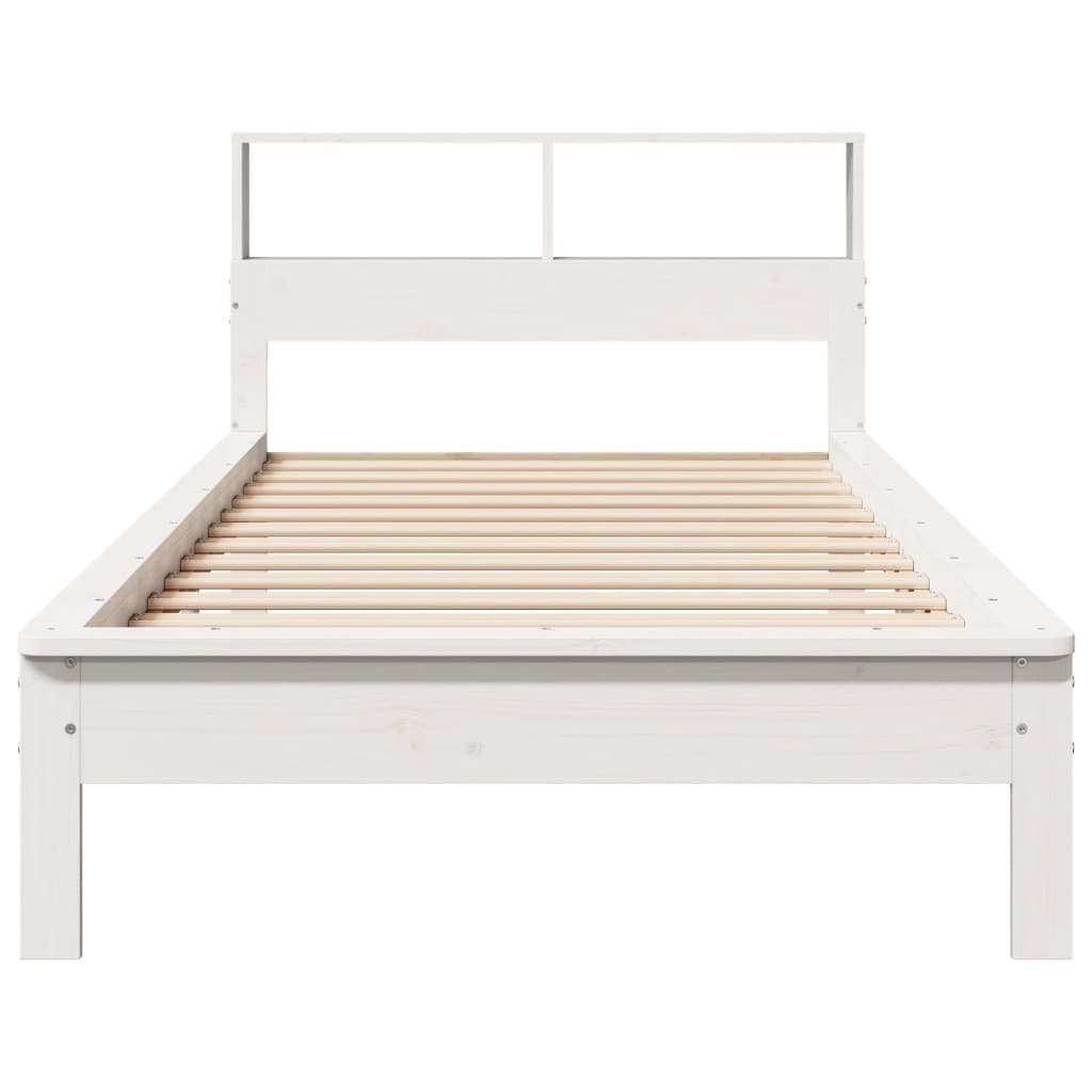 Letto con Libreria senza Materasso 75x190 cm in Legno Pino