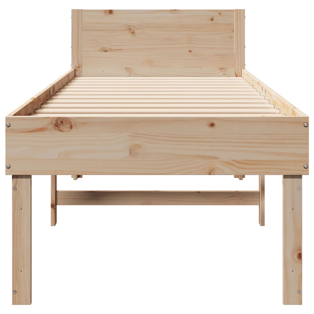 Letto senza Materasso 90x200 cm in Legno Massello di Pino