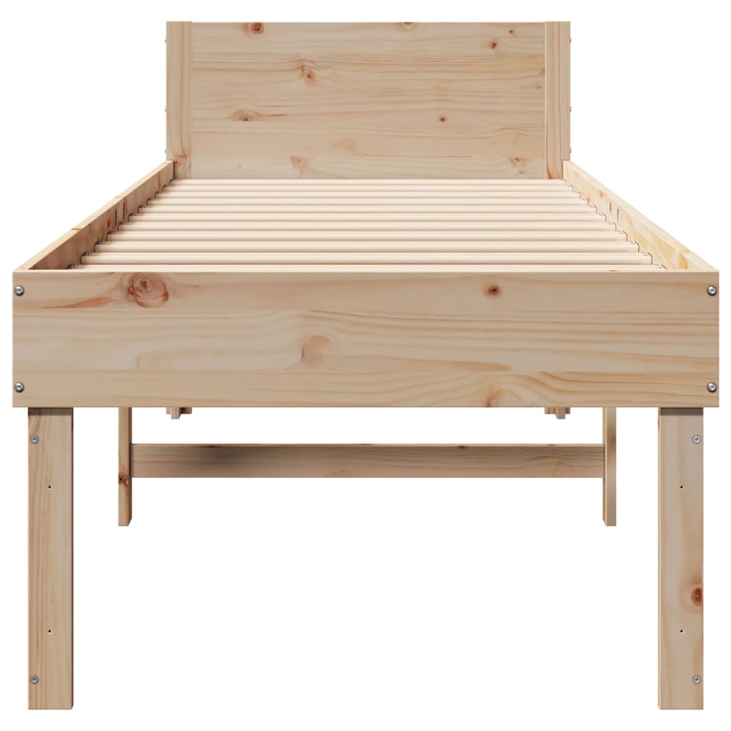 Letto senza Materasso 75x190 cm in Legno Massello Pino