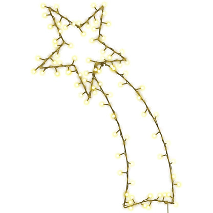 Luci di Natale Stella Cadente Silhouette 115 LED Bianco Caldo