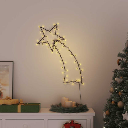 Luci di Natale Stella Cadente Silhouette 115 LED Bianco Caldo