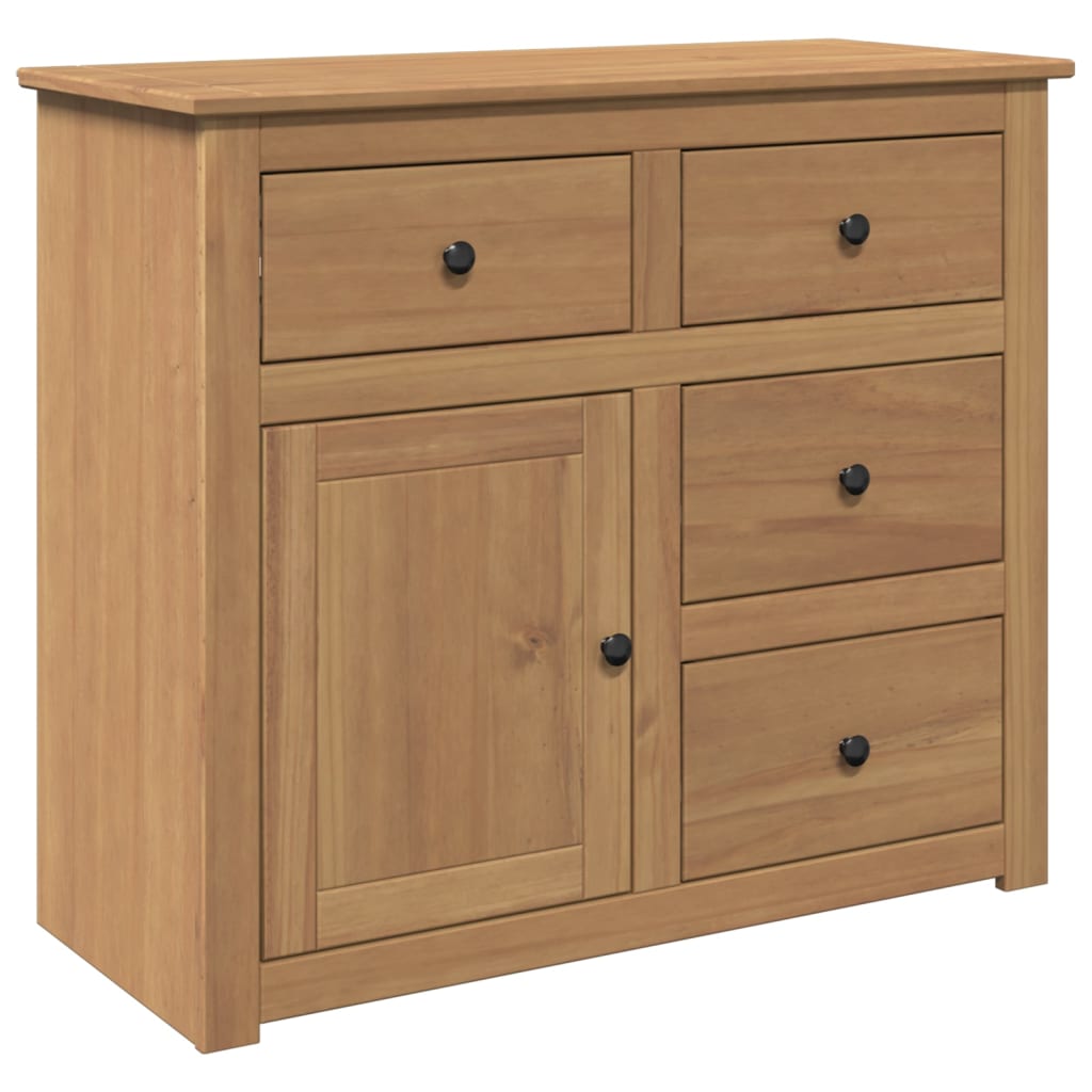 Credenza con Cassetti Panama 93x40x80 cm Legno Massello di Pino