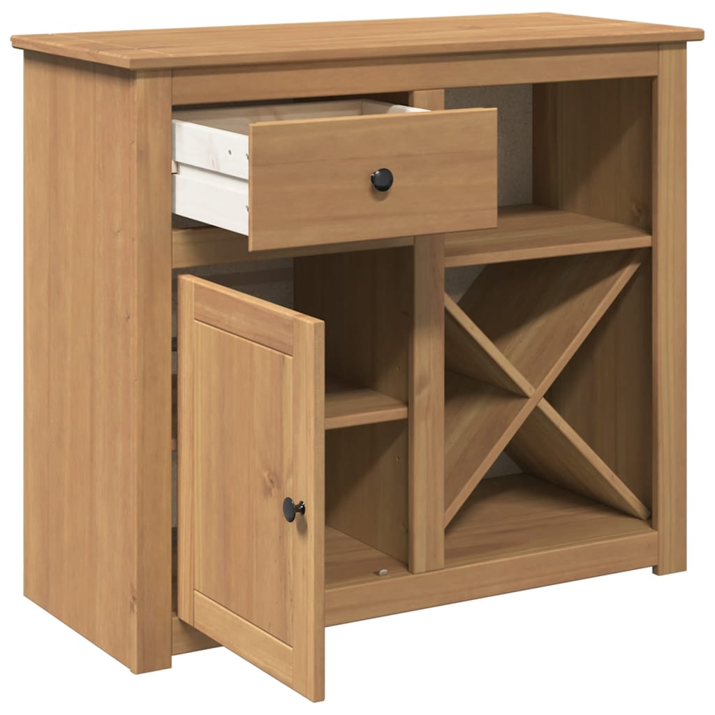 Credenza con Cassetto Panama 93x40x80 cm Legno Massello di Pino