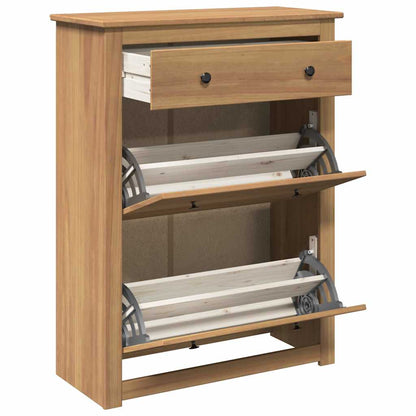 Scarpiera Panama 80x35x105 cm Legno Massello di Pino