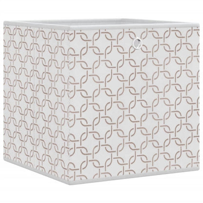 Scatole Portaoggetti 4 pz Crema 32x32x32 cm Tessuto non Tessuto