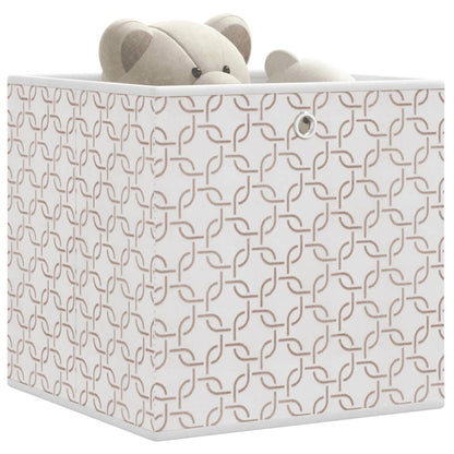 Scatole Portaoggetti 4 pz Crema 32x32x32 cm Tessuto non Tessuto