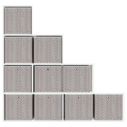 Scatole Portaoggetti 10 pz 32x32x32 cm Tessuto non Tessuto