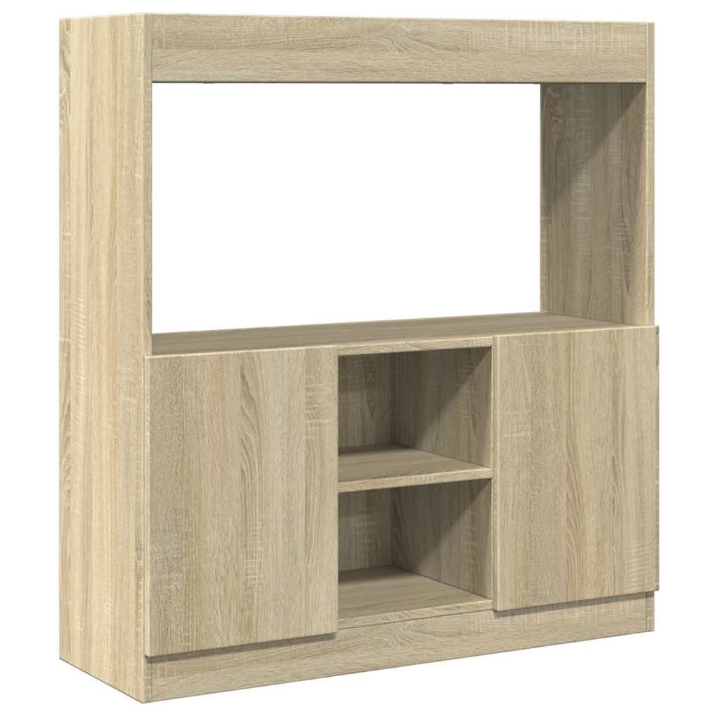 Credenza Rovere Sonoma 92x33x100 cm in Legno Multistrato