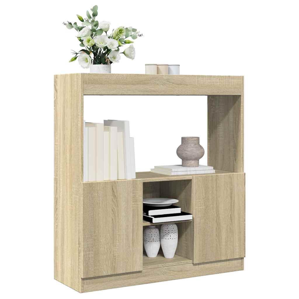 Credenza Rovere Sonoma 92x33x100 cm in Legno Multistrato