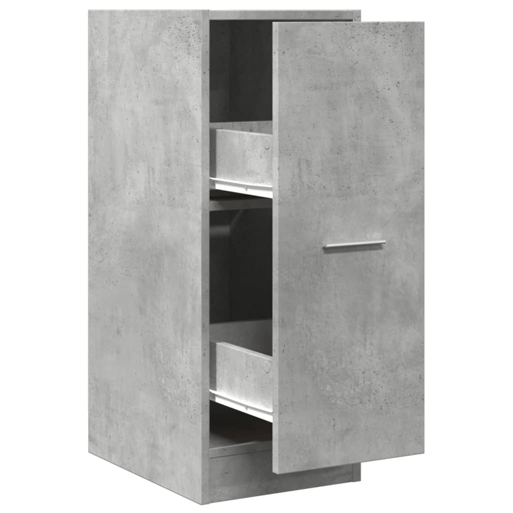 Armadietto da Farmacia Grigio Cemento 30x41x77,5 cm Truciolato