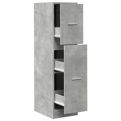 Armadietto da Farmacia Grigio Cemento 30x41x118 cm Truciolato