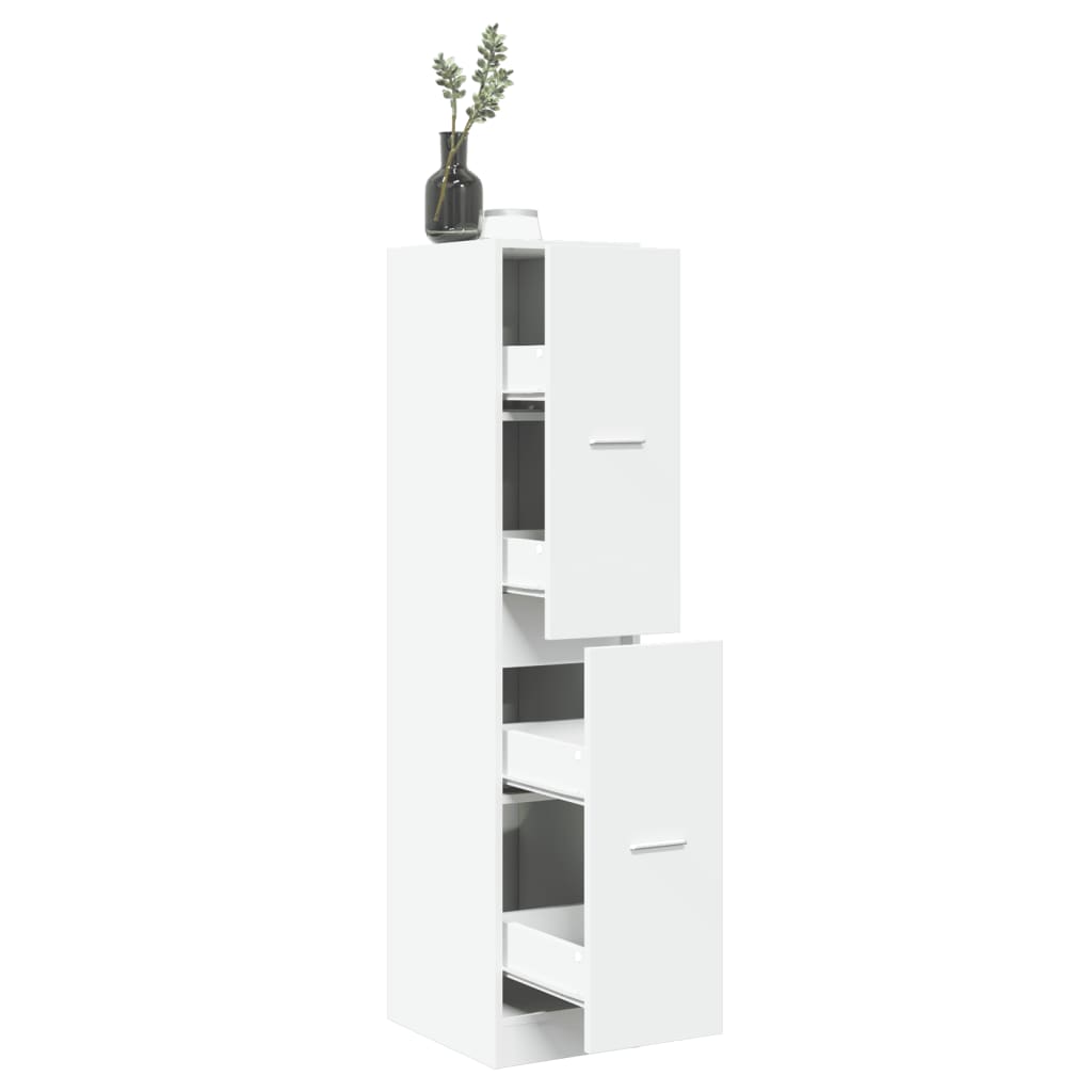 Armadietto da Farmacia Bianco 30x41x144,5 cm in Truciolato