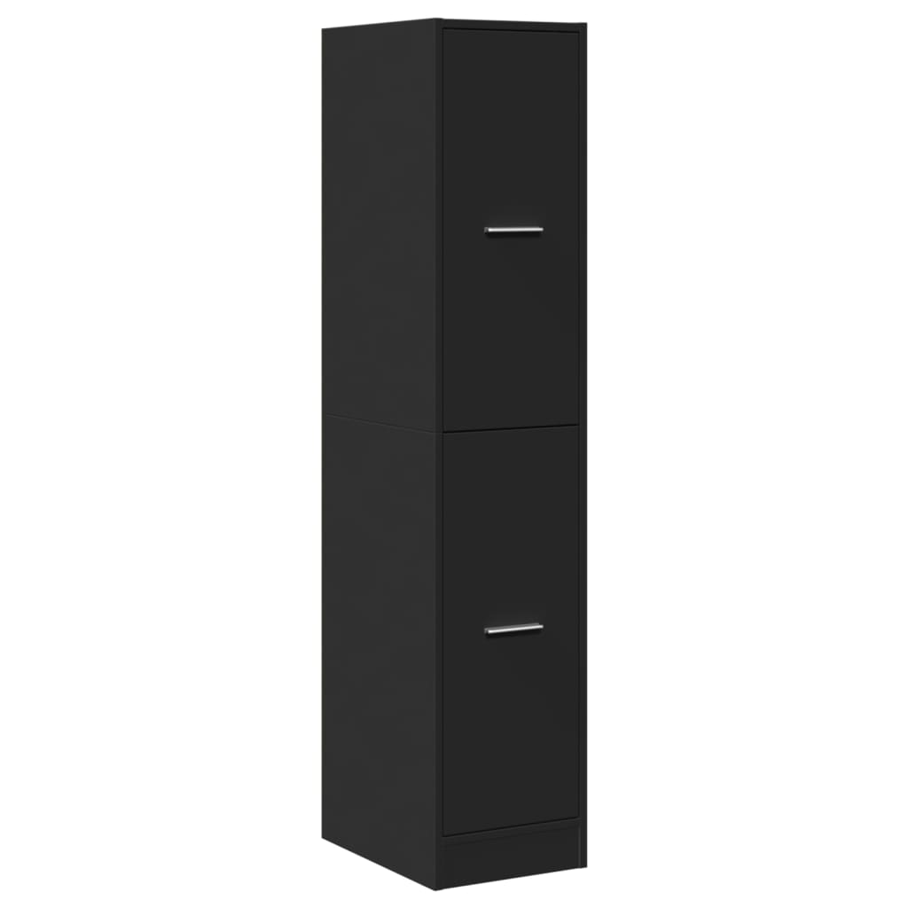 Armadietto da Farmacia Nero 30x41x144,5 cm in Truciolato