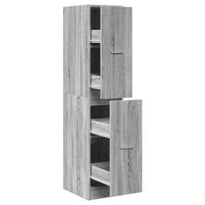 Armadietto da Farmacia Grigio Sonoma 30x41x144,5 cm Truciolato