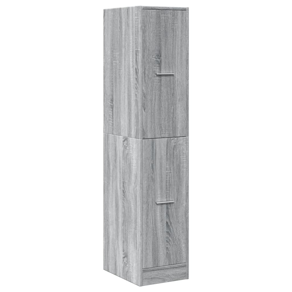 Armadietto da Farmacia Grigio Sonoma 30x41x144,5 cm Truciolato
