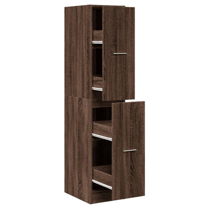 Armadietto da Farmacia Rovere Marrone 30x41x144,5 cm Truciolato