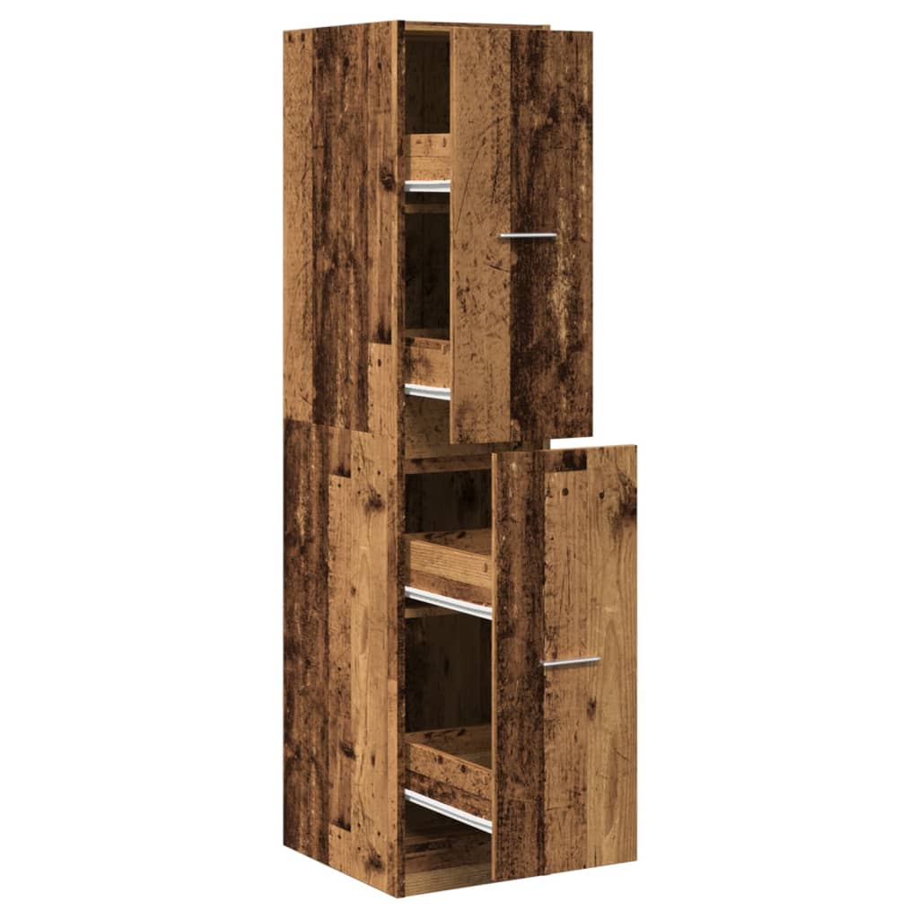 Armadietto da Farmacia Legno Vecchio 30x41x144,5 cm Truciolato