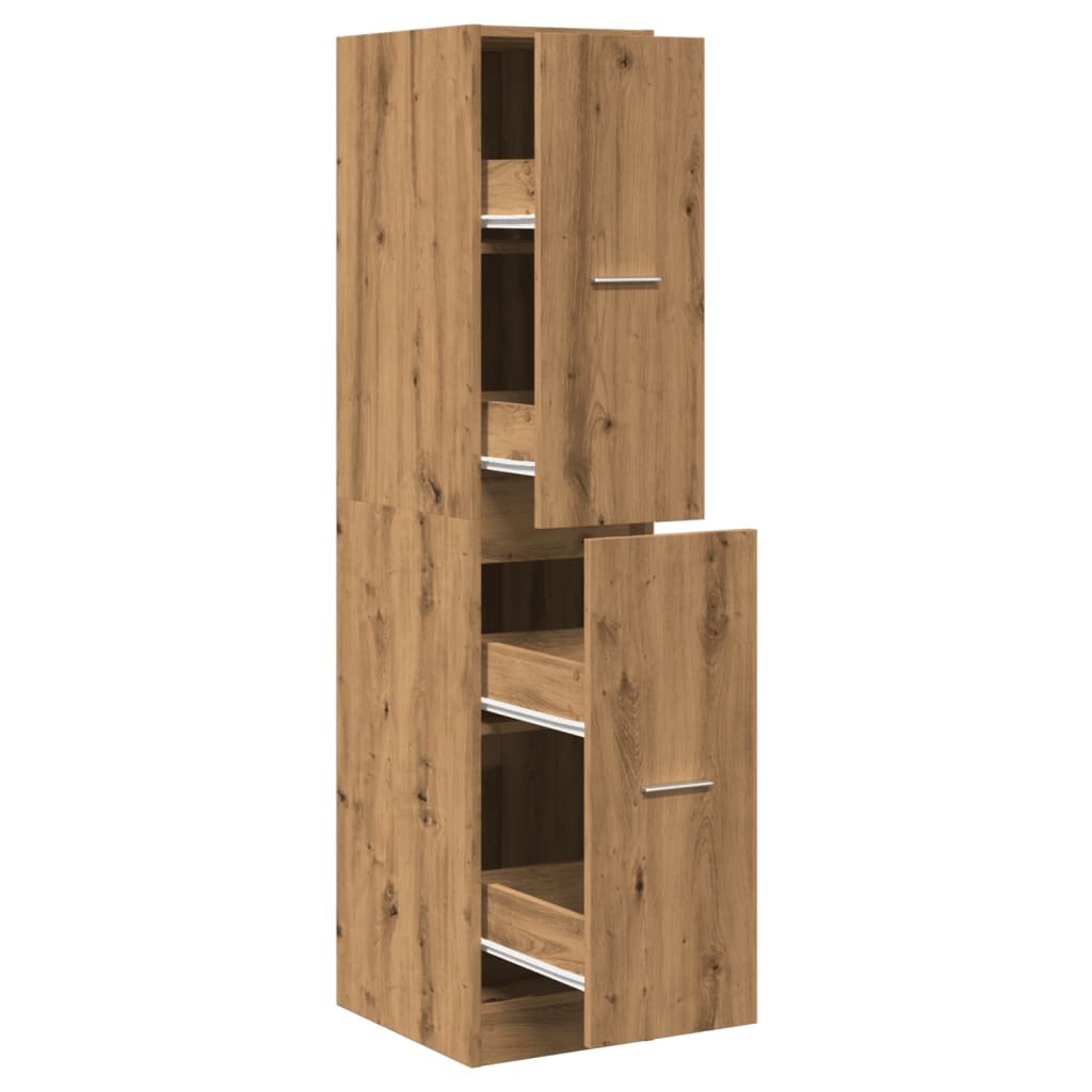 Armadietto da Farmacia Rovere 30x41x144,5 cm in Truciolato