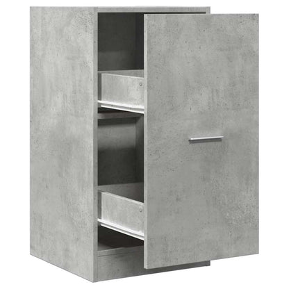 Armadietto da Farmacia Grigio Cemento 40x41x77,5 cm Truciolato