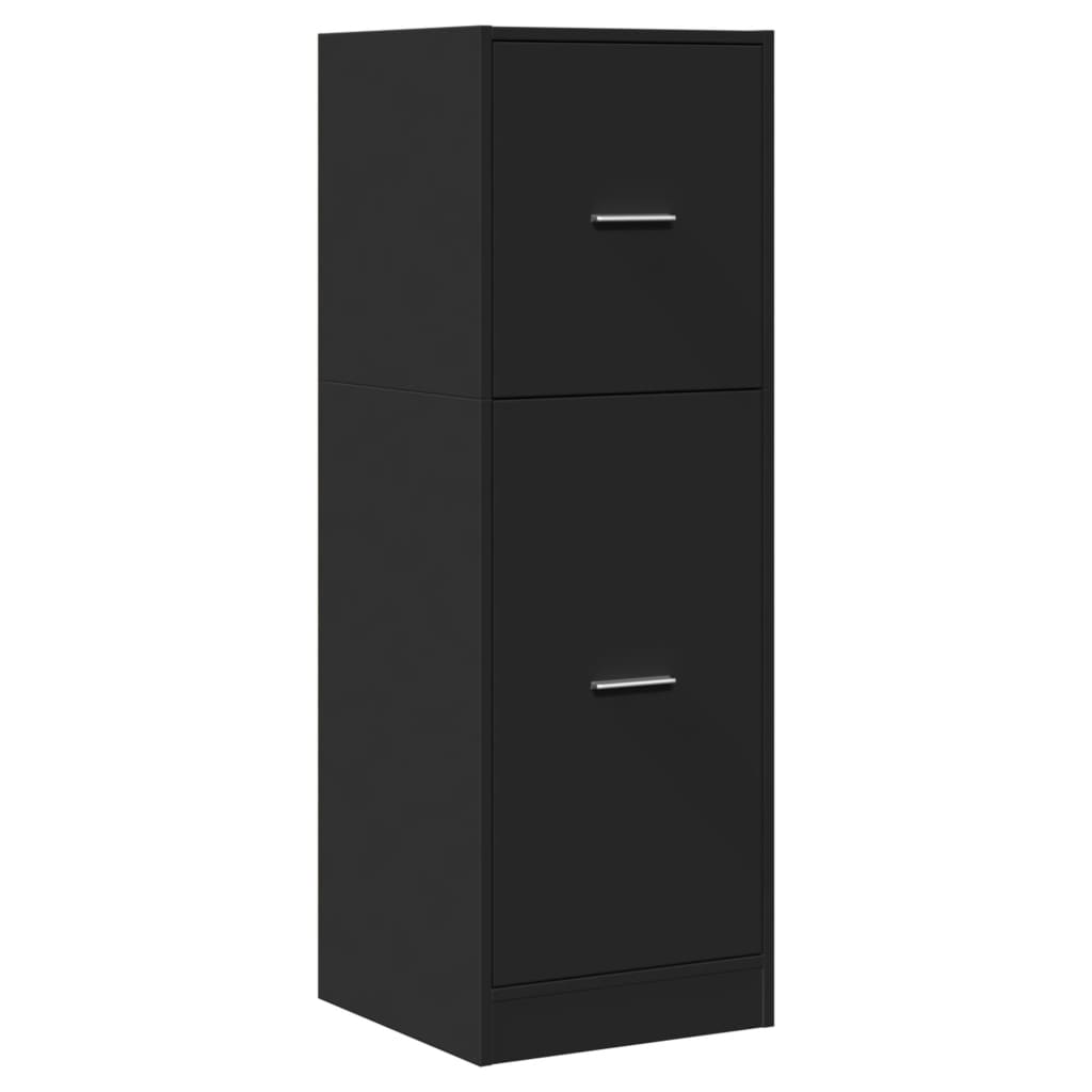 Armadietto da Farmacia Nero 40x41x118 cm in Truciolato