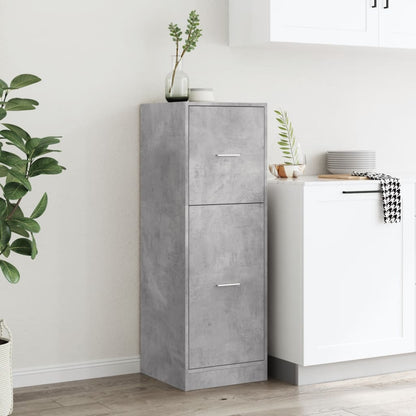 Armadietto da Farmacia Grigio Cemento 40x41x118 cm Truciolato