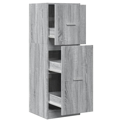 Armadietto da Farmacia Grigio Sonoma 40x41x118 cm in Truciolato