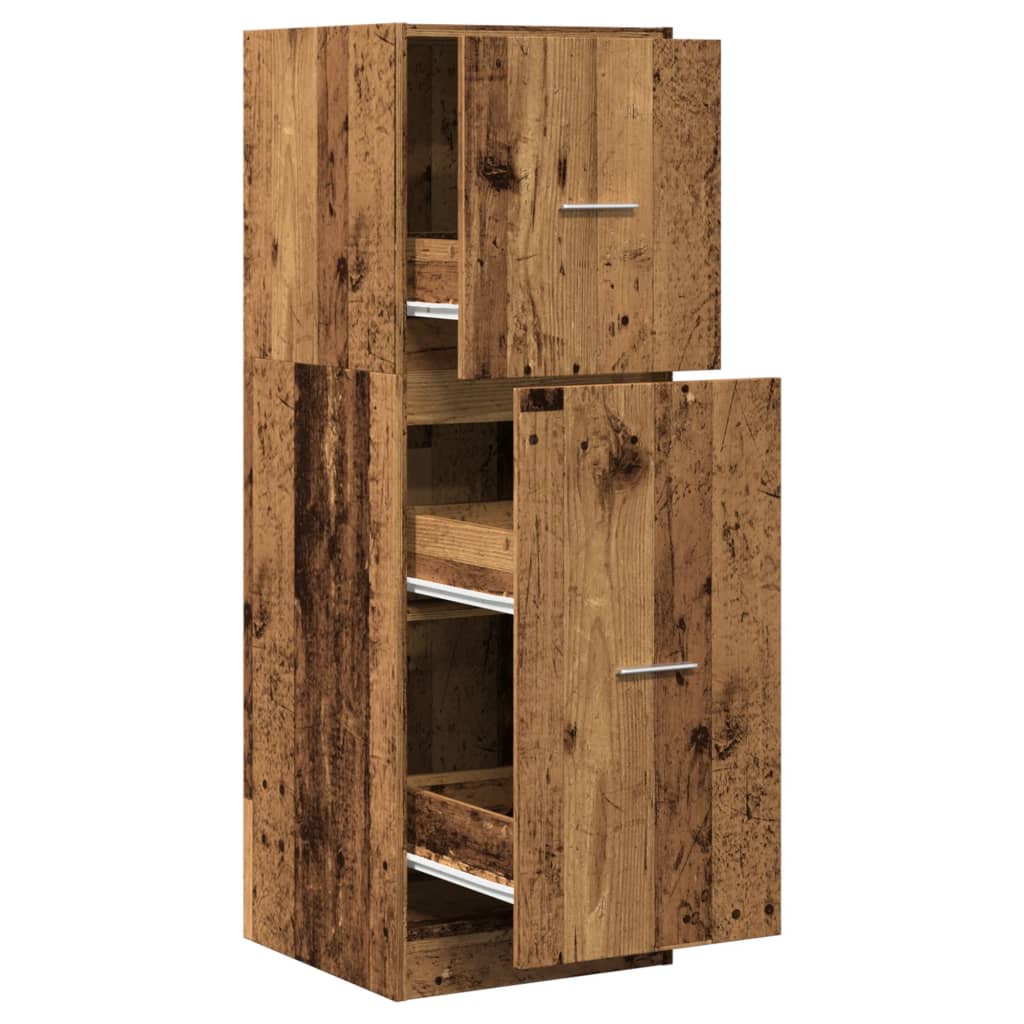 Armadietto da Farmacia Legno Vecchio 40x41x118 cm in Truciolato