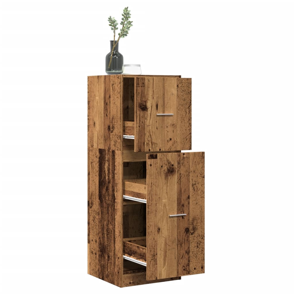 Armadietto da Farmacia Legno Vecchio 40x41x118 cm in Truciolato
