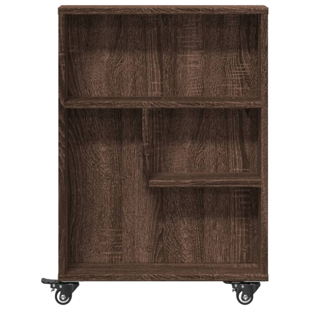 Carrello Stretto Marrone Rovere 48x13x68 cm in Truciolato