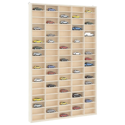 Vetrina da collezione in legno con 90 scomparti 50,5x4,5x79 cm