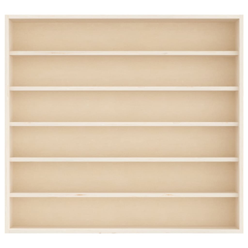 Teca da Collezione in Legno con 6 Ripiani 60x8,5x55 cm