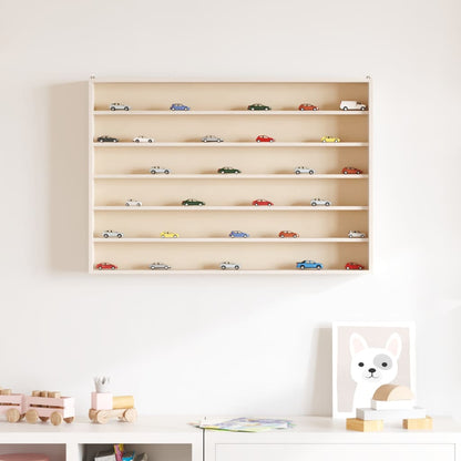 Teca da Collezione in Legno con 6 Ripiani 80x8,5x55 cm