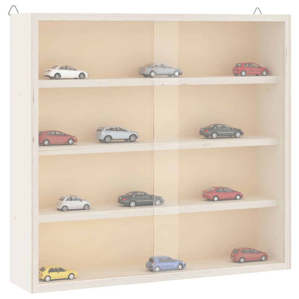 Teca da Collezione in Legno con Porte 40x8,5x37 cm