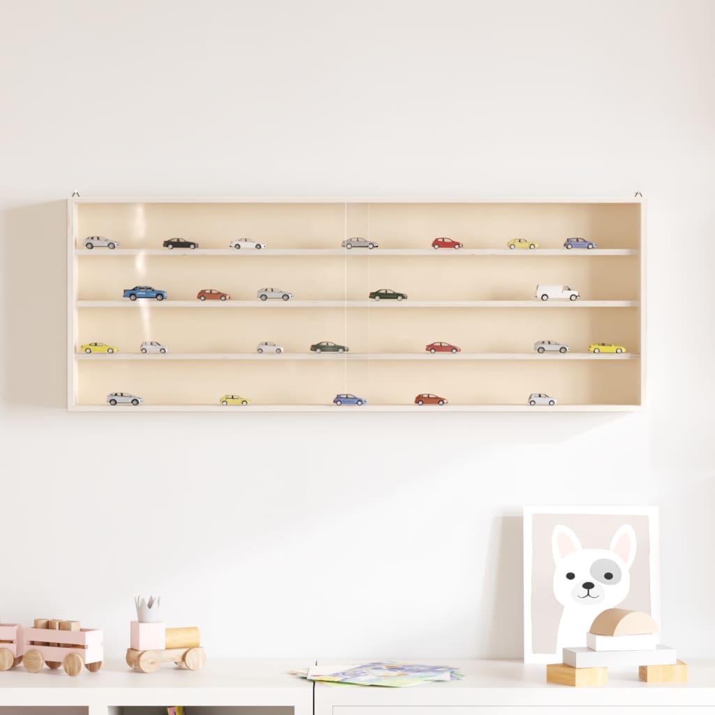 Teca da Collezione in Legno con Porte 100x8,5x37 cm
