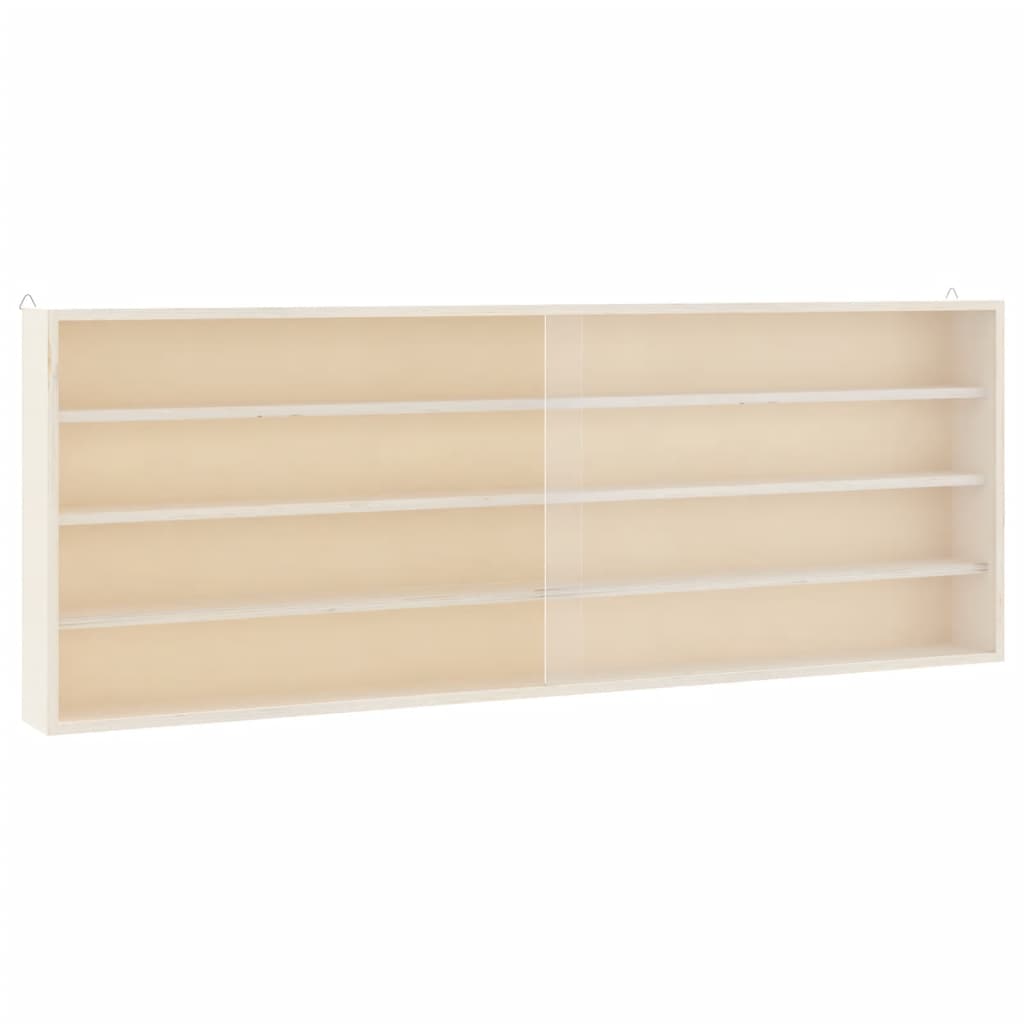 Teca da Collezione in Legno con Porte 100x8,5x37 cm