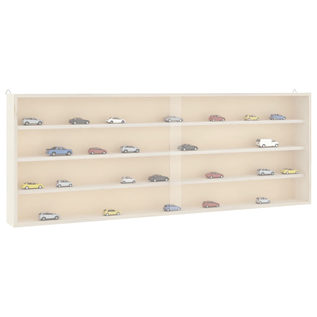 Teca da Collezione in Legno con Porte 100x8,5x37 cm