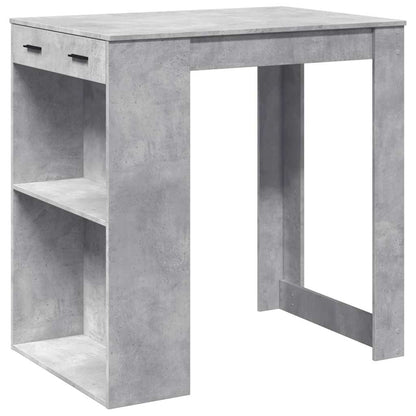Tavolo da Bar Grigio Cemento 102x70x103,5 cm in Truciolato