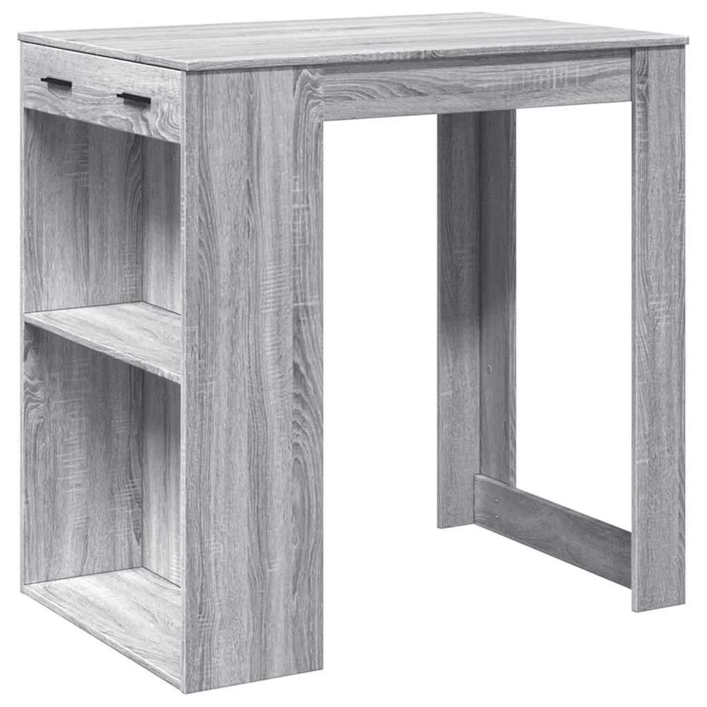 Tavolo da Bar Grigio Sonoma 102x70x103,5 cm in Truciolato